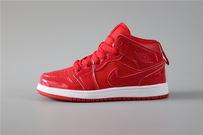 Youth Running Weapon Air Jordan 1 Red Shoes 094